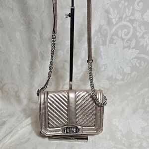 Rebecca Minkoff Rose Gold Leather Crosdbody Bag